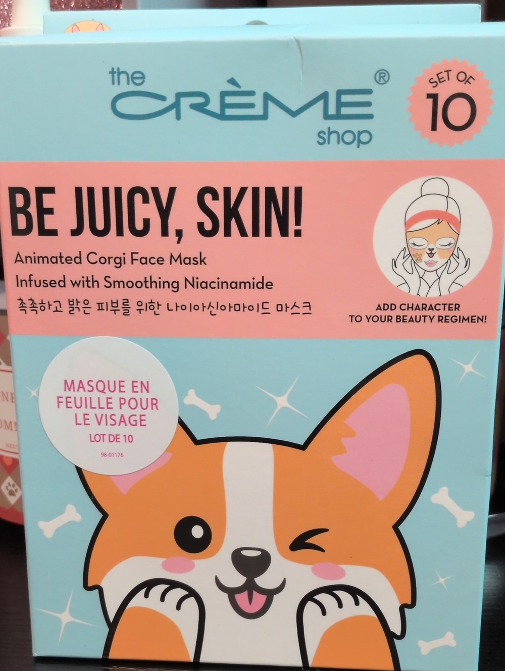 The Crème Shop Be Juicy, Skin! Animated Corgi Face Mask